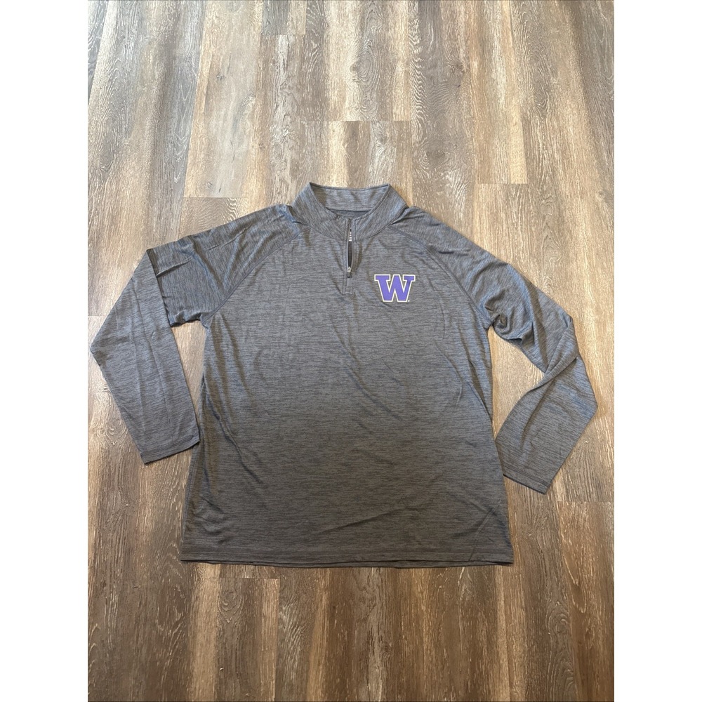 Washington Huskies Captivating 1/4 Zip Pullover Men's XL Gray NCAA